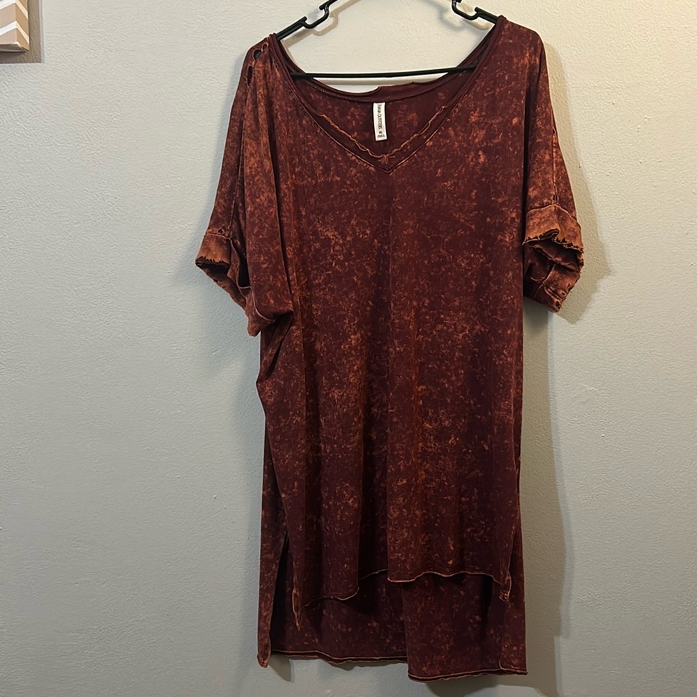 Distressed t-shirt dress